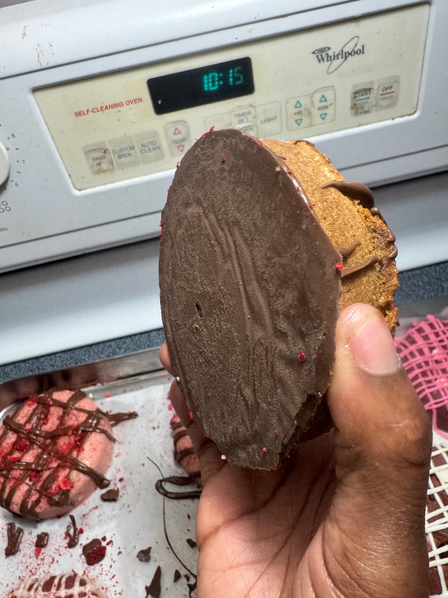 Chocolate Dipped Strawberry Cookie